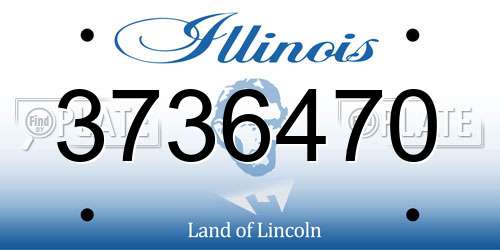 3736470 Illinois License Plate