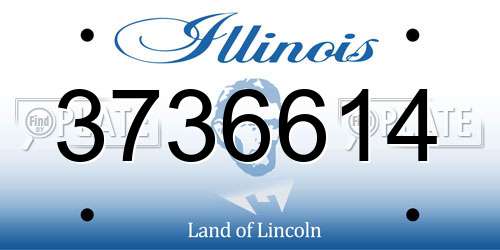 3736614 Illinois License Plate