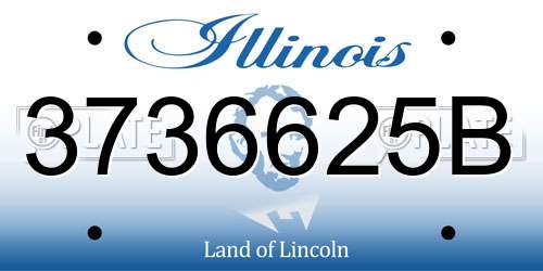 3736625B Illinois License Plate