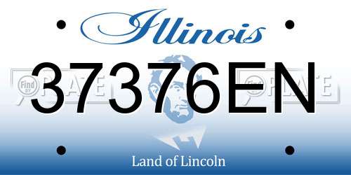 37376EN Illinois License Plate