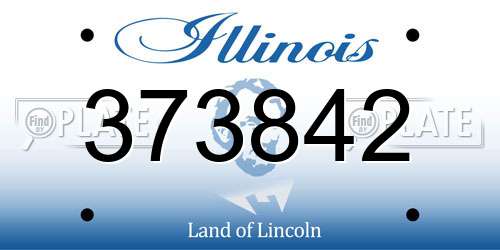 373842 Illinois License Plate