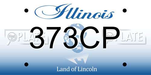 373CP Illinois License Plate