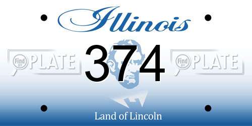374 Illinois License Plate