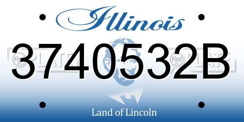 3740532B Illinois License Plate