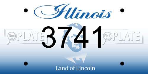 3741 Illinois License Plate
