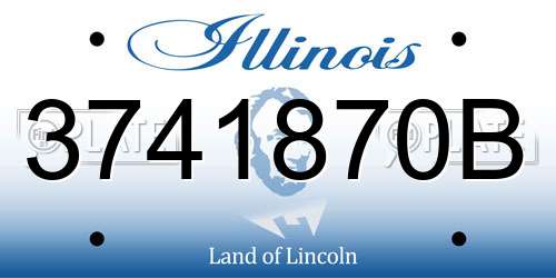 3741870B Illinois License Plate
