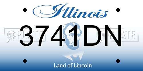 3741DN Illinois License Plate