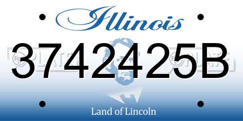 3742425B Illinois License Plate