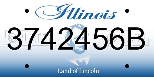 3742456B Illinois License Plate