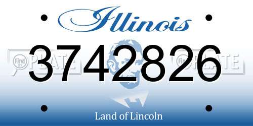 3742826 Illinois License Plate
