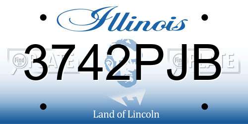 3742PJB Illinois License Plate