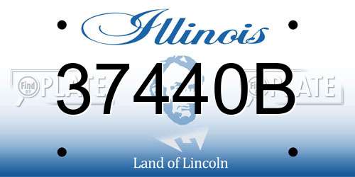 37440B Illinois License Plate