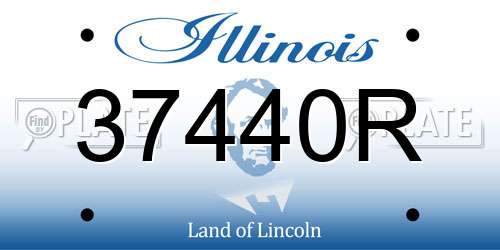 37440R Illinois License Plate