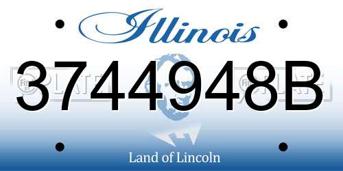 3744948B Illinois License Plate