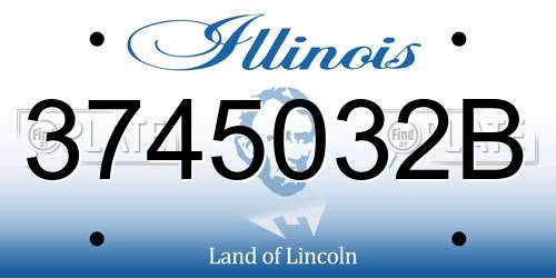3745032B Illinois License Plate