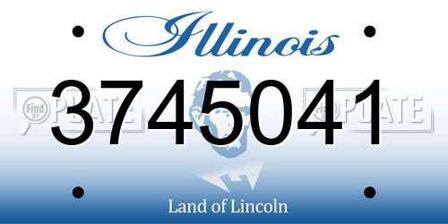 3745041 Illinois License Plate