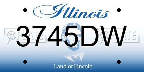3745DW Illinois License Plate