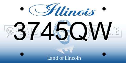 3745QW Illinois License Plate