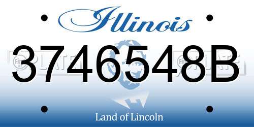 3746548B Illinois License Plate