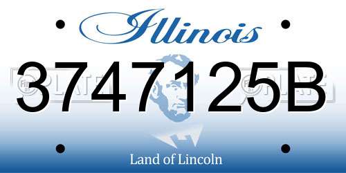 3747125B Illinois License Plate