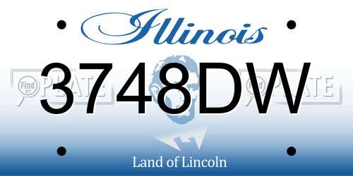 3748DW Illinois License Plate