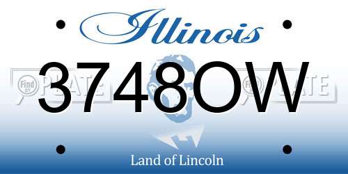 3748OW Illinois License Plate