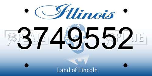 3749552 Illinois License Plate