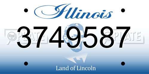 3749587 Illinois License Plate
