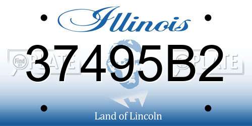 37495B2 Illinois License Plate