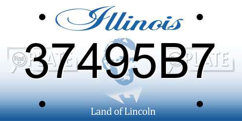 37495B7 Illinois License Plate