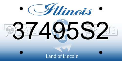 37495S2 Illinois License Plate