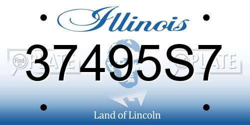 37495S7 Illinois License Plate