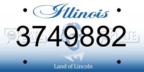3749882 Illinois License Plate
