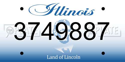 3749887 Illinois License Plate