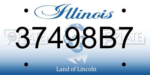 37498B7 Illinois License Plate