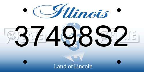 37498S2 Illinois License Plate
