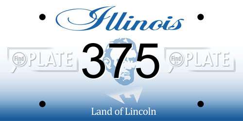375 Illinois License Plate