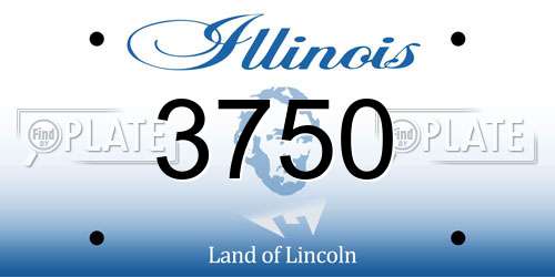 3750 Illinois License Plate