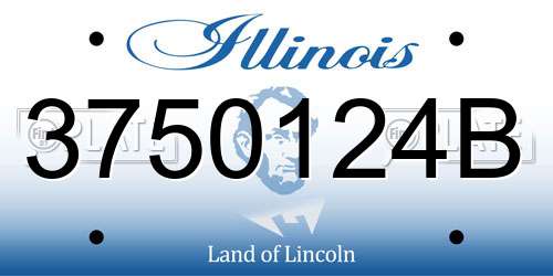 3750124B Illinois License Plate