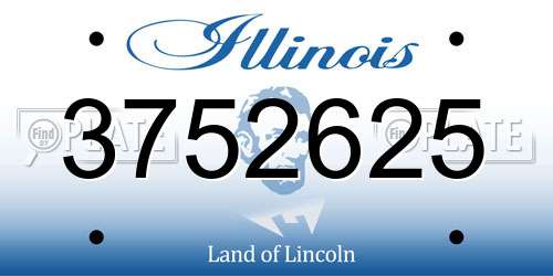 3752625 Illinois License Plate