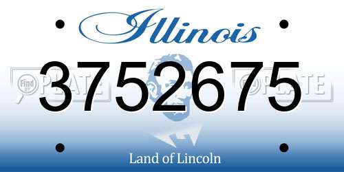 3752675 Illinois License Plate