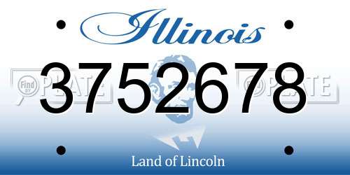 3752678 Illinois License Plate