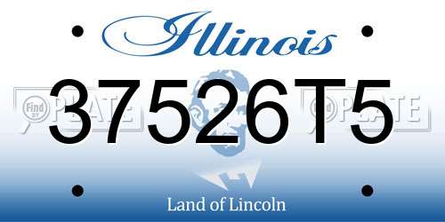 37526T5 Illinois License Plate