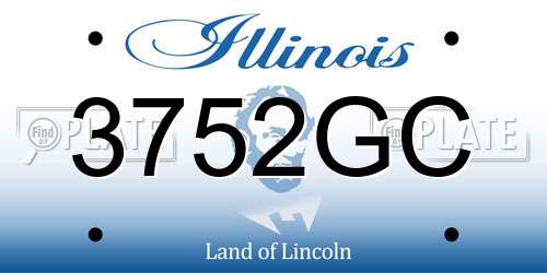 3752GC Illinois License Plate