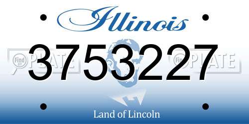 3753227 Illinois License Plate