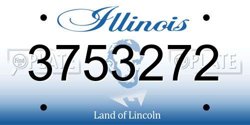 3753272 Illinois License Plate