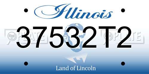37532T2 Illinois License Plate