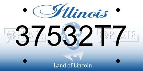 37532T7 Illinois License Plate