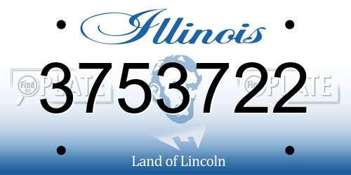 3753722 Illinois License Plate