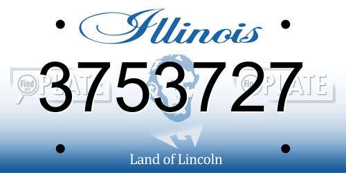 3753727 Illinois License Plate